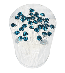 Шпилька для прически - синий камень (40 шт)