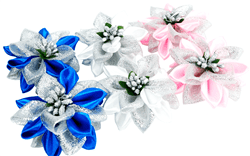 Бантик-цветок на резинке 3 цвета