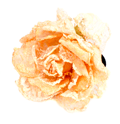 Резинка для волос персиковая роза