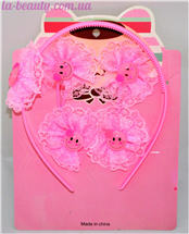Детский набор "смайлик" розовый