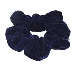 Резинка для волос велюровая с блеском max (синяя)