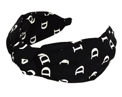 Ободок-чалма для волос с лого-D (чёрный)