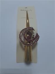 Зажим-стрела для волос "подкова "-1 розовые камни