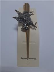 Зажим-стрела для волос "пегас" -2 белые камни