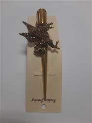 Зажим-стрела для волос "пегас" -5 коричневые камни