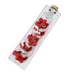 Детские резинки для волос "красные бантики" 10 шт