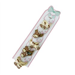 Детские резинки для волос коричневые кошечки 10 шт