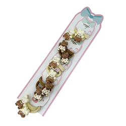 Детские резинки для волос  "коричневые зайки"10 шт