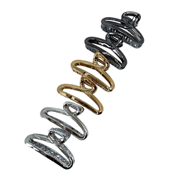 Краб для волос "петля 3 цвета" 6 шт